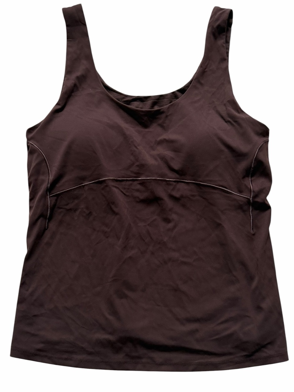 DANSKIN Scoop Neck Athletic Tank Top Brown XL